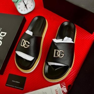 D&G leather outdoor slippers