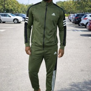 premium green Adidas jogging set