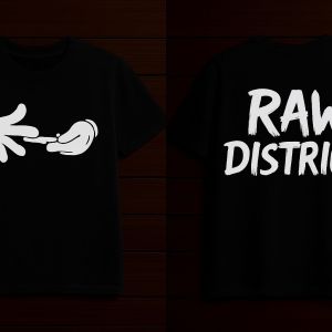 standout black tee, designed for those who love fashion (RAW DISTRICT)