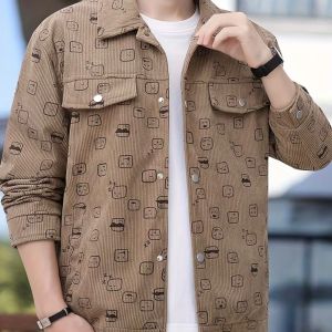 soft light‑brown fabric corduroy jacket