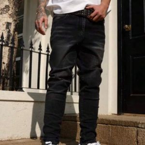drip sleek black jeans, Paired with standout accessories and clean sneakers